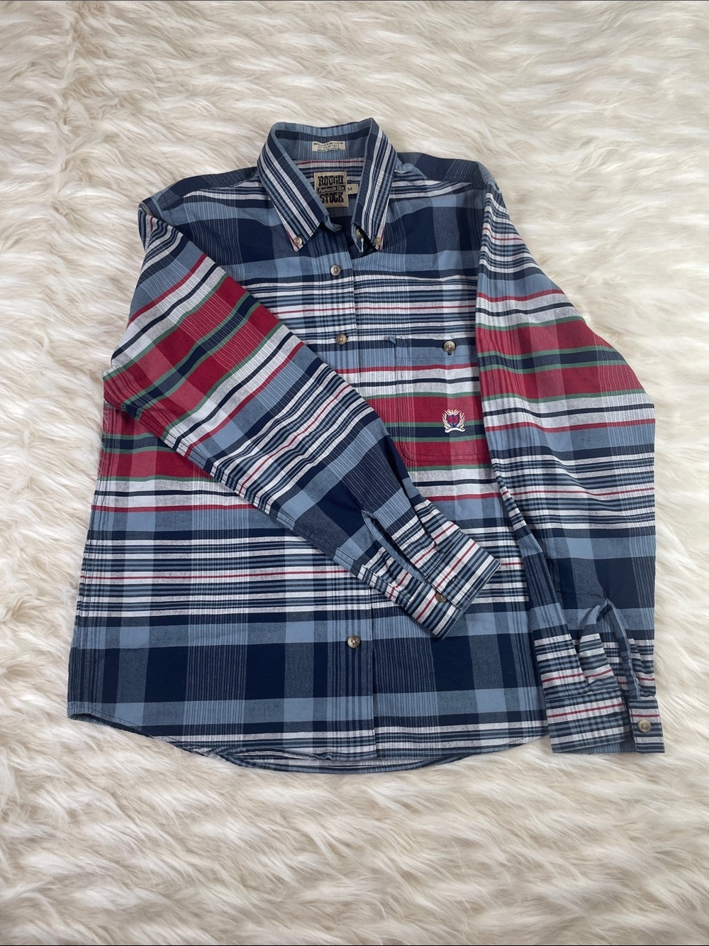 Panhandle Slim Rough Stock Western Shirt Men's M Multi Color Plaid